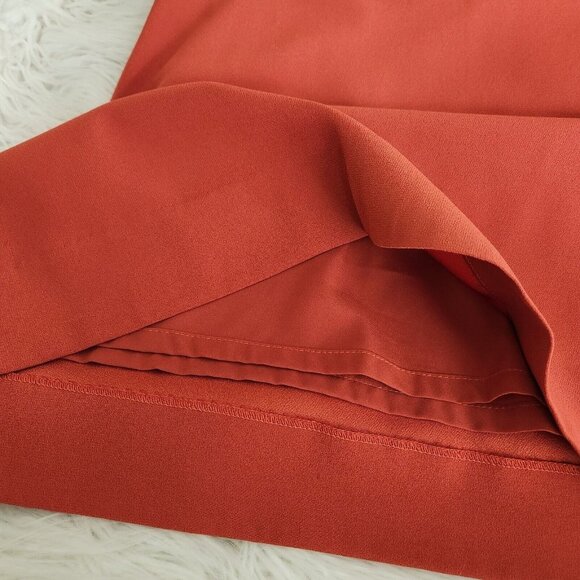 MM LaFleur Sheath Silvia Dress Women size M Orange brown brick Pockets - Picture 13 of 16